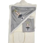 سرویس و ست حوله نوزاد برند مامز کیوتی طرح پرنسس موفرفری مامزنینی