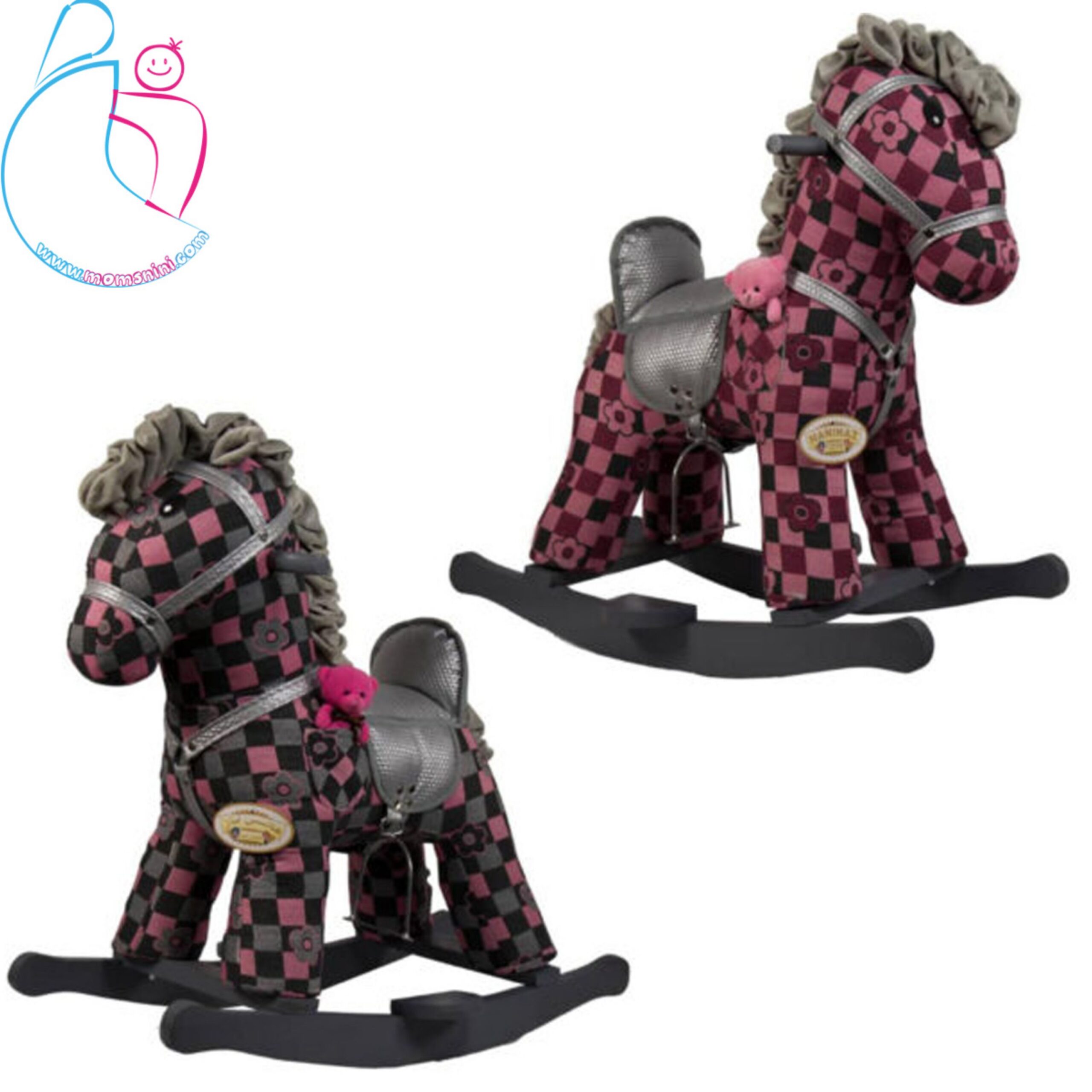 راکر چوبی هانی ناز مدل اسب گلدار