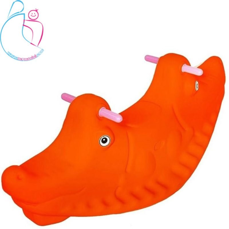 الاکلنگ کودک دو نفره مدل تمساح رنگ قرمز مامزنینی