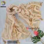 شال پلیسه سنگشور نخی  رنگبندی چهارفصل مام استایل