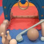 بسکتبال ایستاده چند کاره کودک مدل دلفین 5 کاره مامزنینی