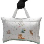 ست مسافرتی کیفی نوزاد برند مامز کیوتی مدل 3 تکه طرح روباه و جنگل مامزنینی