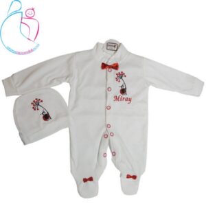 ست کلاه و سرهمی جورابدار مدل کفشدوزک مامز نینی