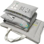 ست مسافرتی کیفی نوزاد برند مامز کیوتی مدل 3 تکه طرح خرس قطبی مامزنینی