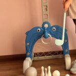 بسکتبال ایستاده چند کاره کودک مدل دلفین 5 کاره مامزنینی